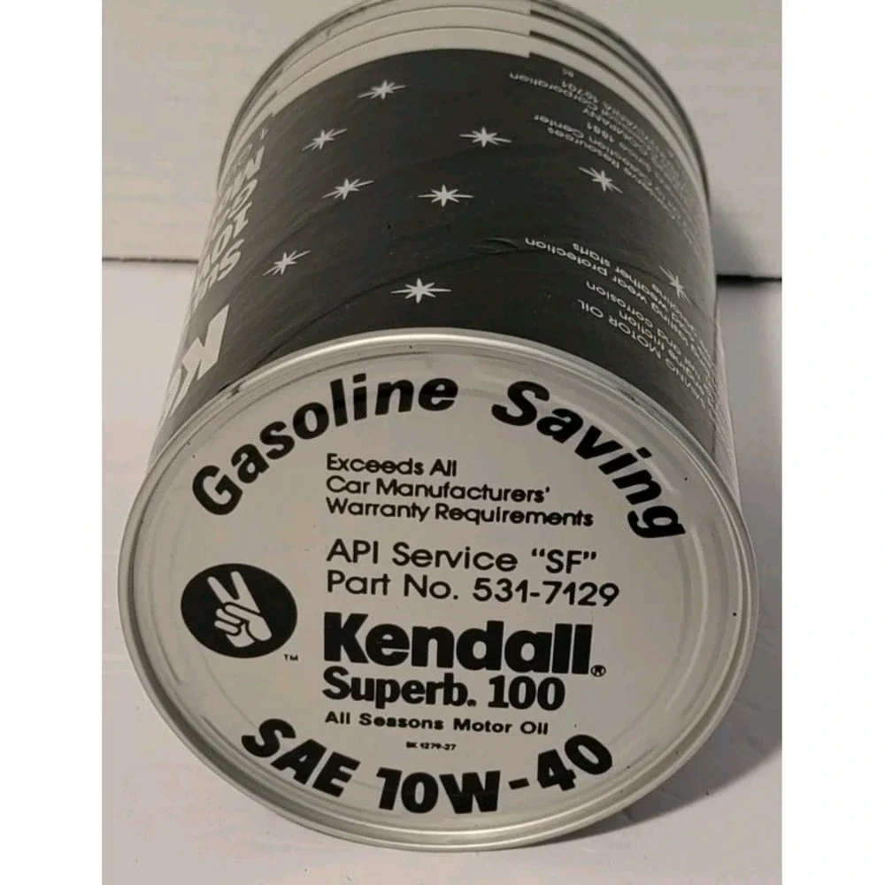 Kendall Superb 100 Motor Oil 1 Qt Can 10W-40 NOS Sealed Full Can‎